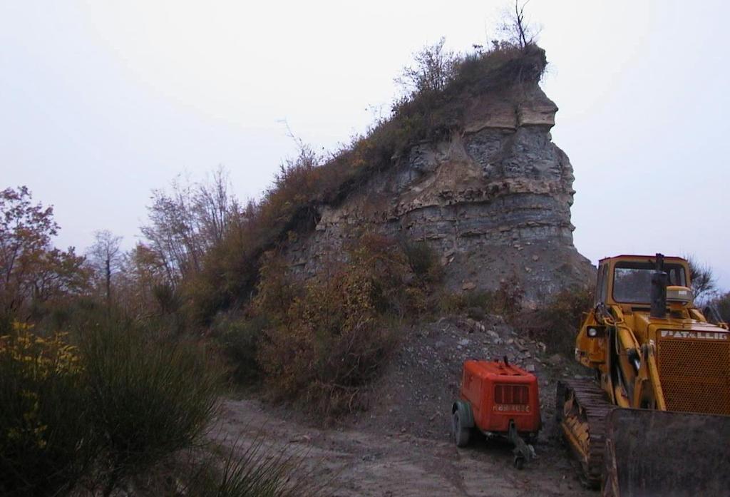 della scarpata l Orizzonte Cava bassa con soprastante Orizzonte Bozze Foto 8 - Particolare della zona