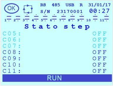 5 Stato step Il parametro successivo è lo Stato step di ciascuno step Cn (n=1 11).