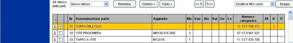 Struttura della pagina (2/2) Zoom Immagine Ingradisce/riduce le tavole grafiche Zoom Testo Ingradisce/riduce la parte di testo Avanti/Indientro Consente di navigare il catalogo muovendosi nella