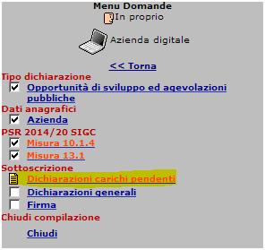 4.2.5 Tabella: Area totale a premio Nella seconda tabella sono riportati i totali del richiesto per sottomisura, distinte per tipologia di zonizzazione, derivanti dalla tabella precedente.