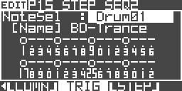 Le Modifiche Usare i tasti 16KEYS [1] [16] per modificare le note (modifica del Drum Pattern) Usare i tasti 16KEYS [1] [16] per le modifiche è il metodo appropriato quando avete assegnato un drum kit