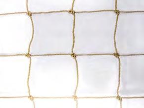 rete in polietilene ad alta densità (HDPE) con fili intrecciati 12/6 e annodata a formare maglie di 50 mm, trattata anti U.V. Chimicamente inerte, non deteriorabile A100 RETE POLIET.