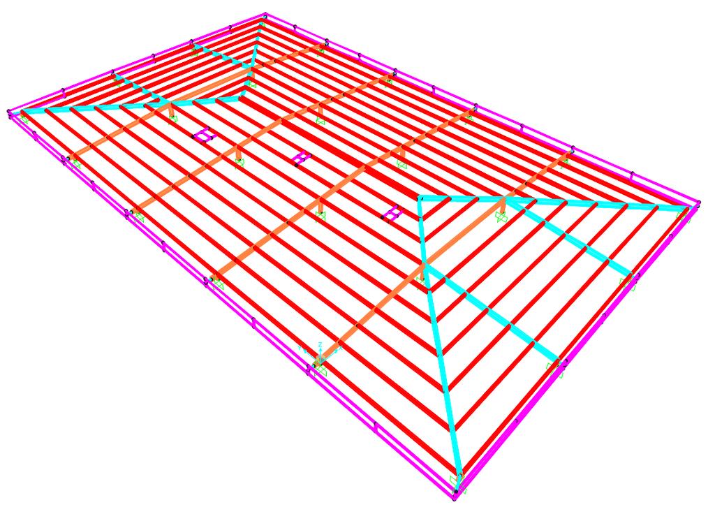 - 1.3 MESH DELLA STRUTTURA: La struttura è schematizzata in elementi frame con software