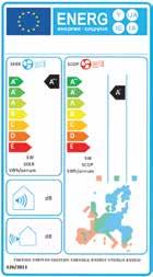 Etichetta ENERGETICA Dal 1 gennaio 2013 i sistemi di climatizzazione devono presentare una Energy Label, o etichetta energetica, che ne attesti le prestazioni energetiche e ne riconosca la conformità