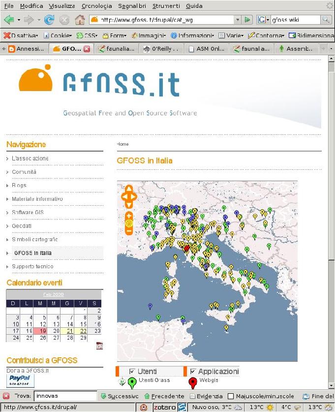 L'Italia non è una colonia Il settore GIS liberi è fortissimo sviluppo di GRASS, GeoServer,