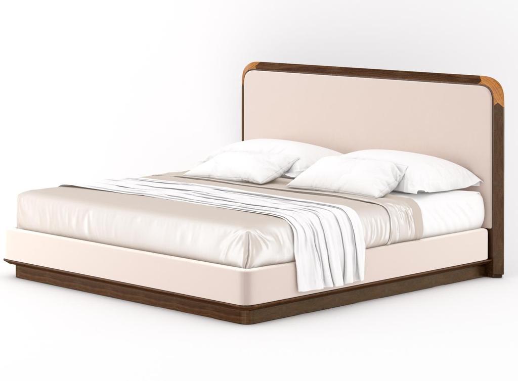 G 1716 Letto in noce e teak Bed in