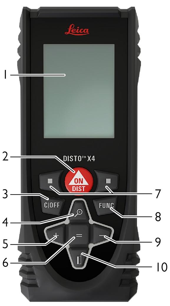 Descrizione generale De s c riz io n e g e n e ra le Componenti Il Leica DISTO è un distanziometro che utilizza un laser di classe 2.