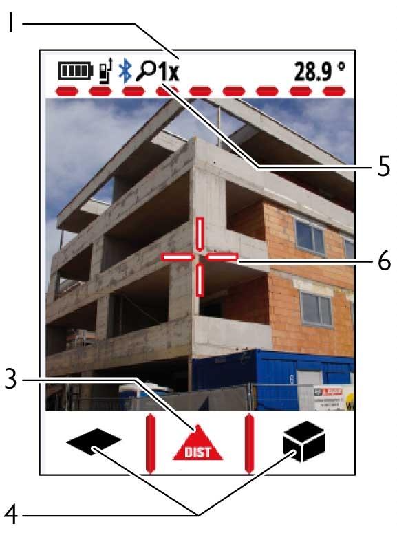 Descrizione generale Schermo di misura di base Schermo di selezione Icone della barra di stato Scorrere verso il basso per visualizzare altri risultati Livello di carica della batteria Bluetooth è