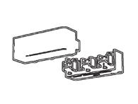 003/A Coppia testate guida corda a 3 vie con ruote, Pair of cord pulleys for 3 ways rail with wheels, silver PM 020.