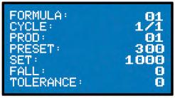 formula) ) Data e Ora ultima cancellazione ) Elenco delle formule ) Formula selezionata ) Quantità dosata e numero cicli eseguiti; ) Date and time of last deletion ) Formulas list ) Selected formula