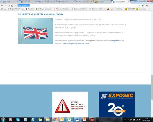 Banners - www.sicurezza.it (on line till 30 th of November) for Pc, Tablet and Mobile Banners 1 space for banners used in rotation on the HOME PAGE... 2.