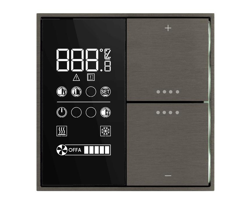 In combinazione con uno o più attuatori KNX, il termostato è in grado di controllare l emissione di caldo o freddo di una serie di terminali per lo scambio termico in ambiente (come radiatori,