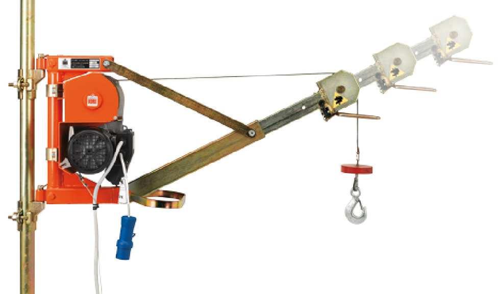 DM 200 CONDOR DM 200 CONDOR Working load limit KG 200 Weight of the hoist Lifting speed m/min 21 KG 41 Power requirement kw 0,75 V 230 Frequency Shaft rotation speed giri/min 1400 Hz 50 1:25,9