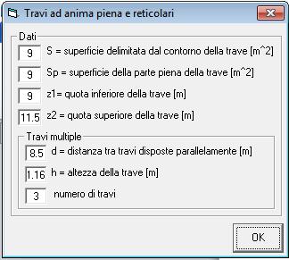 Vento orizzontale su travi principali 133.5 x 1.