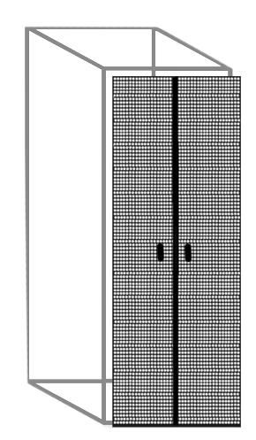 Porte La porta anteriore può essere ventilata con vetro oppure completamente ventilata. Le porte sono sempre provviste di maniglie basculanti e chiusura a tre punti e serratura automatica.