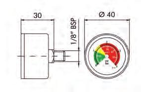 Indicatore di intasamento La perdita di carico (Dp) attraverso il filtro aumenta durante il funzionamento dell impianto, a causa del contaminante trattenuto dall elemento filtrante.