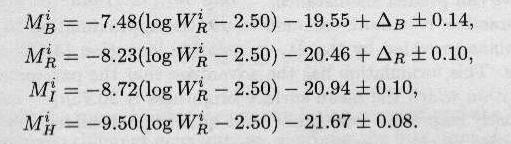 E Originariamente è stata trovata nel radio (HI) ma vale anche ( HII ) in ottico E Diverse definizioni di ΔV: W 20, W R, 2V max, 2V flat E La TF calibrata su galassie di