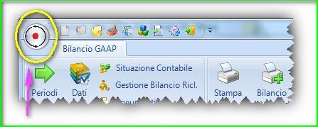 3. Verifiche preliminari valide per tutte le anagrafiche Ribbon : comprende tutti i menu del programma bilancio Scelta di menu TuttoBilancio Icona