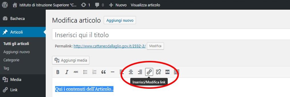 Si aprirà la schermata che segue e trascinando i file da una cartella aperta sul computer o clickando su Selezionare i file possiamo caricare nella Libreria media il materiale.