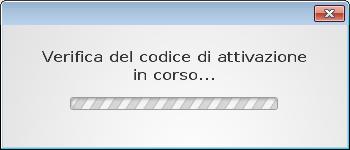 Per avviare il test l utente deve inserire il codice di attivazione.