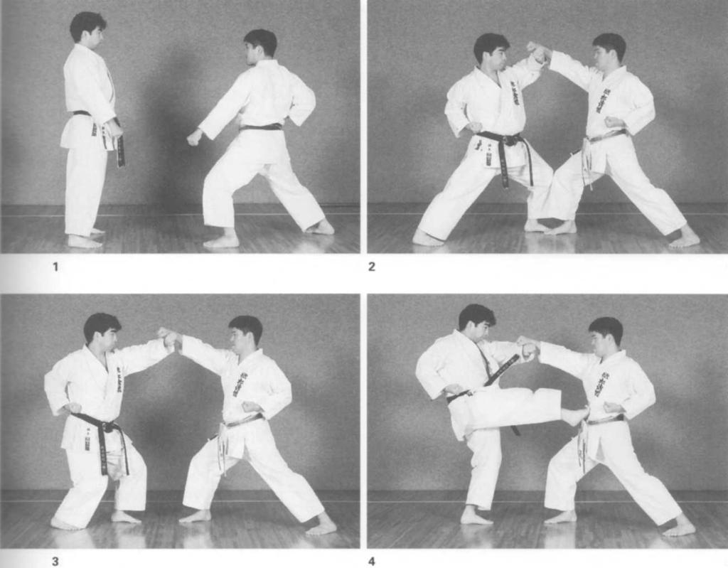 Jodan Oi-Zuki No. 5 1-2. Il Kihon ippon n. 5 inizia come il n.