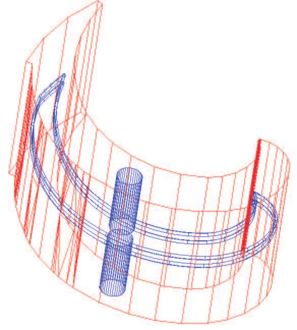 4.3 Le cavità di un ciclotrone superconduttore Stem Liner Dee Figura 4.8: Cavità completa.