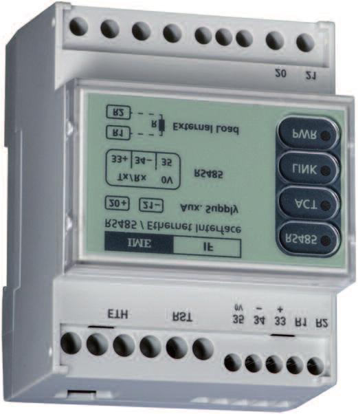 Pulse output RS485 communication by Modus RTU/TCP or CNET protocole External interfaces (by RS485 Modus): Ethernet