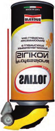 SVITOL PROFESSIONAL SILIKON IMPERMEABILIZZANTE E LUBRIFICANTE l Per la lubrificazione di parti in gomma come cinghie, nastri trasportatori, guarnizioni, guide, cavi.