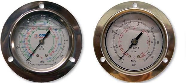 07003024 MN-SE-OIL-63-S2- L-P-I Oil-filled pressure gauge - Stainless steel frontal mounting
