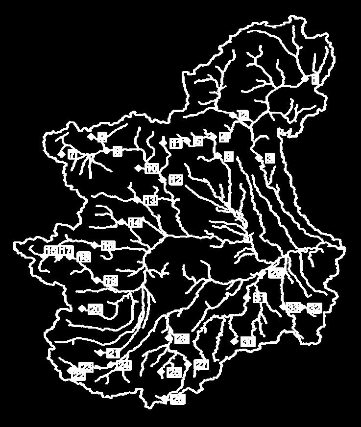 Esempio: stima della piena indice per i bacini piemontesi Massimi annui delle portate al colmo di piena e delle portate medie giornaliere in 81