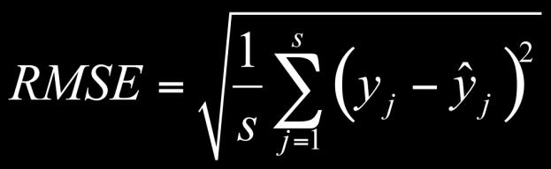 Qualità di adattamento RMSE= Root Mean Square Error (conferisce un peso