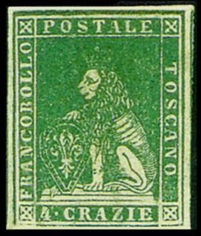 1857 14 4 crazie verde Prima