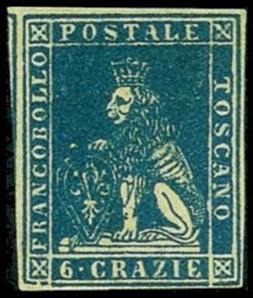 1857 15 6 crazie azzurro