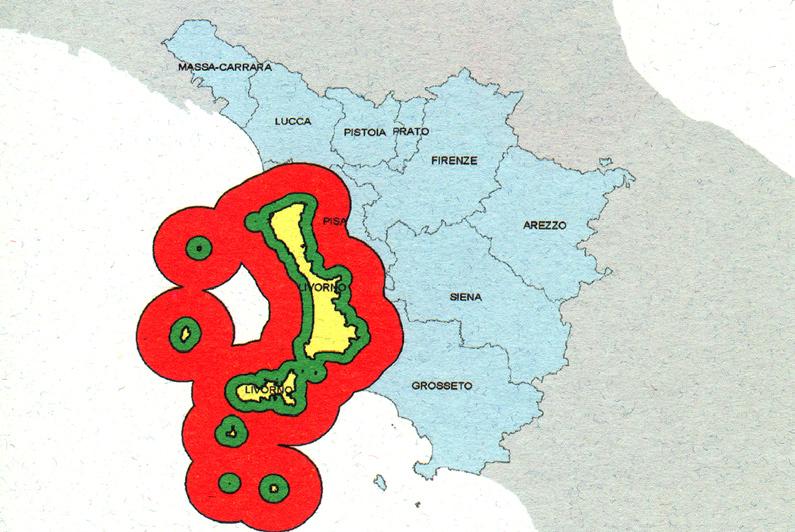 Di seguito è riportato il confronto per ogni provincia tra impronta ecologica (rosso), capacità biologica (verde) e superficie