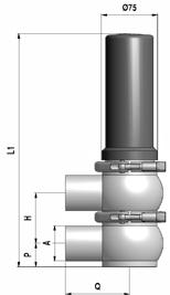 .. examples to read ends connections with different types and/or dimensions Dimensioni (mm) Dimensions (mm) F/F DIN M/G DIN 11850/2 A G H L L1 P Q Z Z A 10 12x1 30 50 260 295 15 45 21 17 13x1.