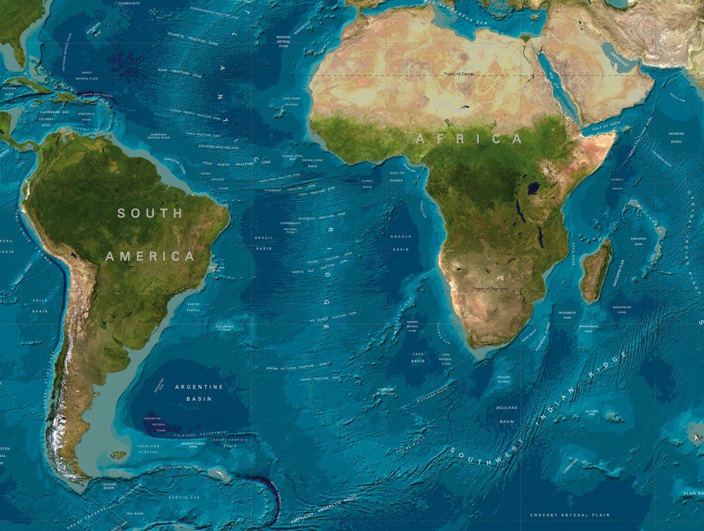 topografia attuale di Africa,