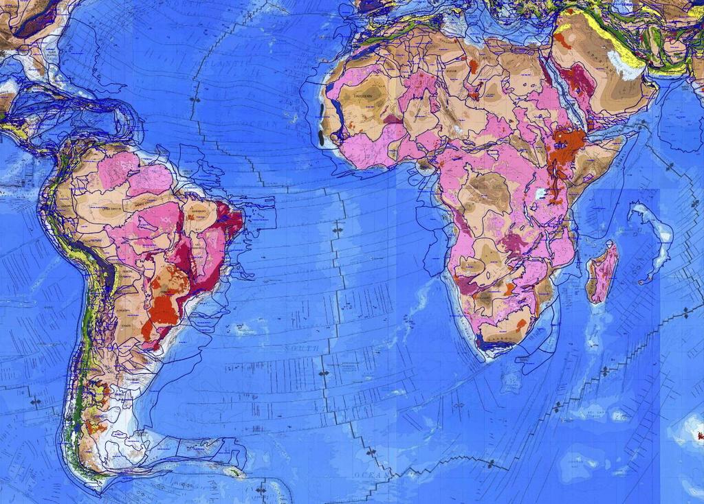 carta geologica di Africa,