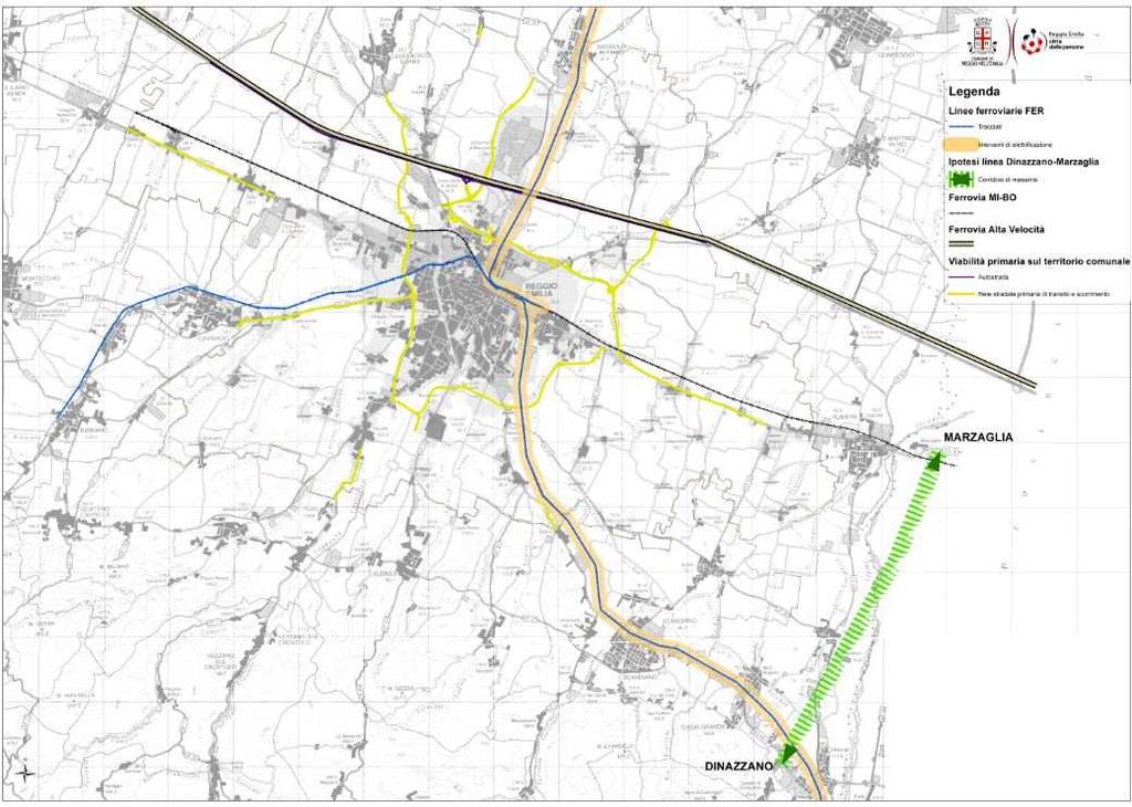 FOCUS SUGLI INGREDIENTI PER COMPORRE GLI SCENARI Configurazione infrastrutture ferroviarie esistenti e ipotesi della Dinazzano-Marzaglia Elementi auspicabili del sistema in base alle opportunità: