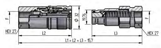 PLTX 18 PLTX DN06 - BG 1 - ISO 6.3 THREADS IG 1 BSP 1/4" DIN 3852-2-X PLTX.0606.112 186 100 PLTX.0606.113 121 200 NPT 1/4" ANSI B1.20.3 PLTX.0606.012 187 100 PLTX.0606.013 122 200 IG 2 9/16"-18 UNF 2B SAE J 1926-1 PLTX.