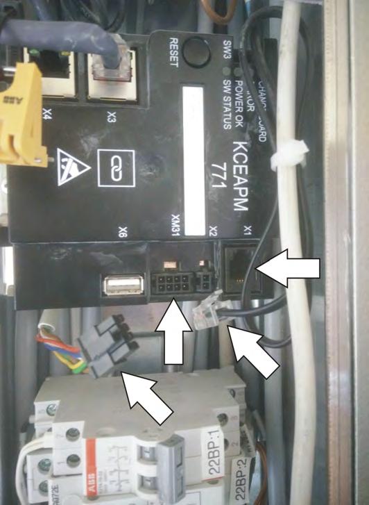 . Open the Maintenance Access Panel (MAP), integrated in a landing door or wall-mounted, to gain access to the KCEAPM.