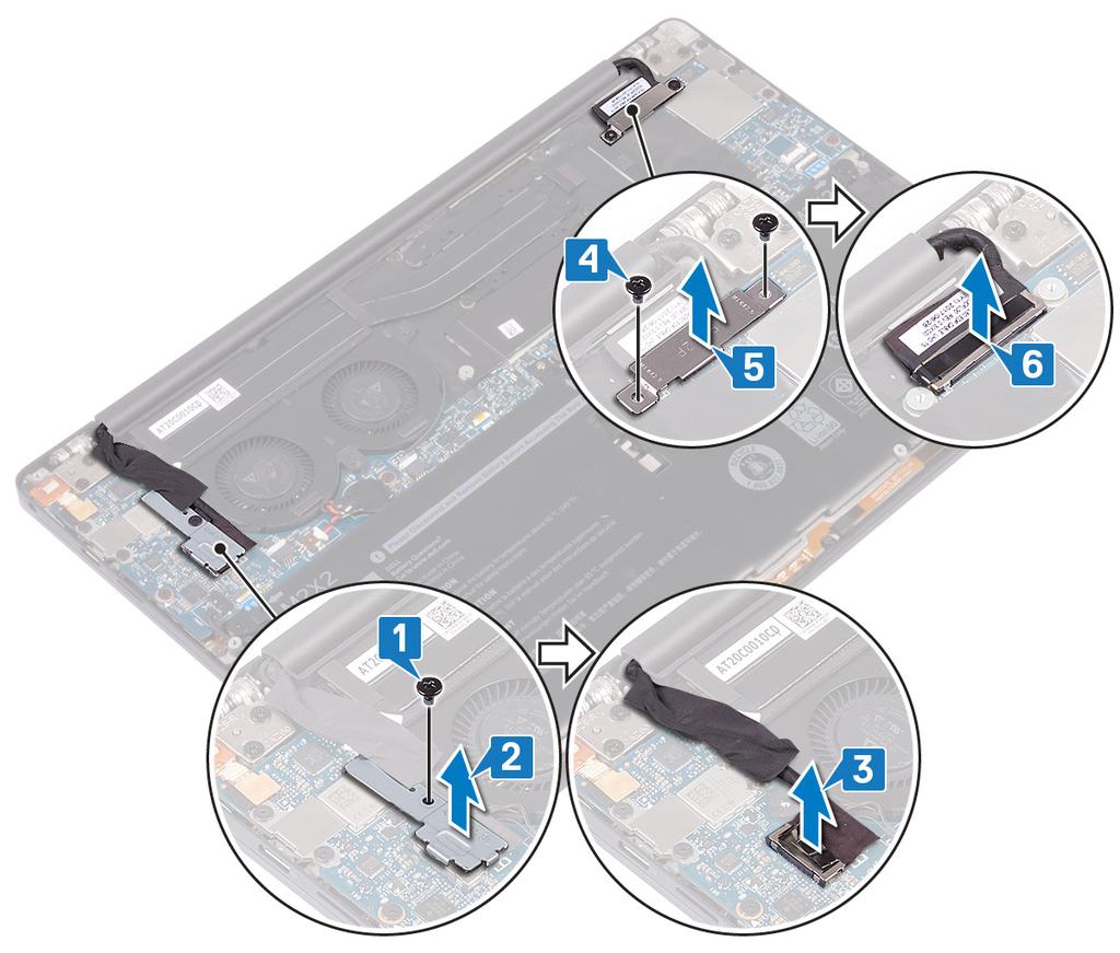 15 Rimozione del gruppo dello schermo AVVERTENZA: Prima di effettuare interventi sui componenti interni del computer, leggere le informazioni sulla sicurezza fornite con il computer e seguire la