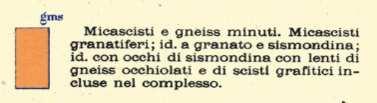 000 riportati nello stralcio cartografico di seguito con relativa legenda, mancando documenti cartografici più dettagliati e recenti (cartografia geologica del