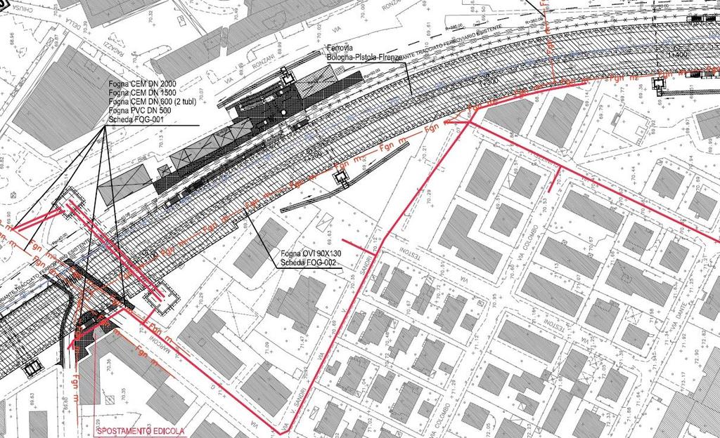 CANTIERIZZAZIONE INTERFERENZA CON LA CITTÀ COLLETTORE FOGNARIO HERA Ovoidale 90x130 Soluzione del Progetto Definitivo