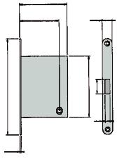 Controserrature per anta secondaria per porte tagliafuoco cieche Counter locks for fire resistant doors Controserrature antipanico di sicurezza Caratteristiche tecniche: 65 o 95 mm.