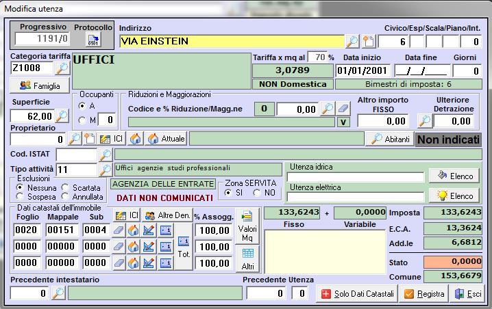 Aggiornamento Software T.A.R.E.S. Viene data la possibilità di effettuare l elaborazione dell acconto ruolo TA.R.E.S. sia in modalità di riscossione diretta, sia con il concessionario della riscossione.