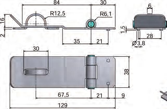 rough steel hinge with