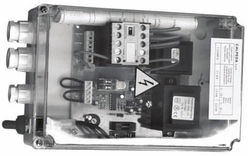 QML/A D Quadri di comando per pompa con motore monofase, avviamento diretto Control panel for pump with singlephase motor, direct starting Tipo Type Taratura Setting 0V ~ A 05000 05000 0500 QML/A D