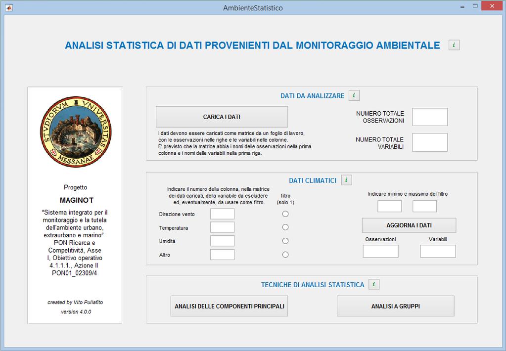 Finestra di apertura Ambiente Statistico 4.0 