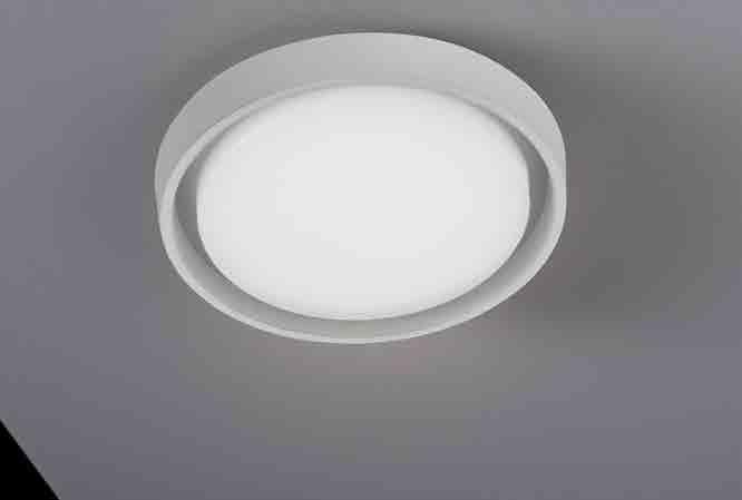 dimensions code metal part finishes power led total absorbition lumen lamp BIANCO WhITE GRIGIO SCURO DArK GrEY Ø 17,5 - h 4,5 cm / Ø 6,8 - h 1,7 in LD0130 B3 G3 8,4 W 10 W 650 lm Ø 27 - h 5,3 cm / Ø