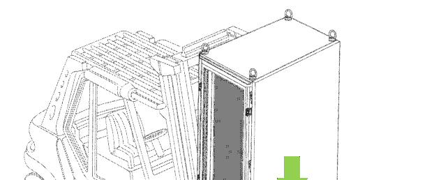 larghezza non consente la movimentazione sicura (alla loro massima larghezza), gli zoccoli siano fissati su un bancale di legno i)nel caso di più armadi, è necessario aggiungere una traversa di